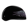 DOT Approved Daytona Motorcycle Half Face Helmet - Skull Cap Graphics for Men & Women, Scooters, ATVs, UTVs & Choppers - W/ Barbed Wire Heart