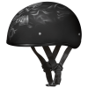 DOT Approved Daytona Motorcycle Half Face Helmet - Skull Cap Graphics for Men & Women, Scooters, ATVs, UTVs & Choppers - W/  Pistons Skull