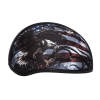 DOT Approved Daytona Motorcycle Half Face Helmet - Skull Cap Graphics for Men & Women, Scooters, ATVs, UTVs & Choppers - W/ USA