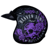 DOT Approved Daytona Cruiser Open Face Motorcycle Helmet - Men, Women & Youth - With Visor & Graphics - W/ Heaven Sent