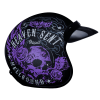 DOT Approved Daytona Cruiser Open Face Motorcycle Helmet - Men, Women & Youth - With Visor & Graphics - W/ Heaven Sent