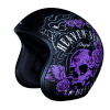 DOT Approved Daytona Cruiser Open Face Motorcycle Helmet - Men, Women & Youth - With Visor & Graphics - W/ Heaven Sent