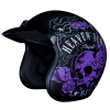 DOT Approved Daytona Cruiser Open Face Motorcycle Helmet - Men, Women & Youth - With Visor & Graphics - W/ Heaven Sent