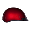DOT Approved Daytona Skull Cap Half Shell Motorcycle Helmet - Beanie Style for Motorcycles, Cruisers, Scooters, and Mopeds - Black Cherry
