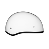 DOT Approved Daytona Skull Cap Half Shell Motorcycle Helmet - Beanie Style for Motorcycles, Cruisers, Scooters, and Mopeds W/O Visor- Hi-Gloss White