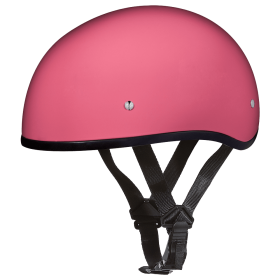 DOT Approved Daytona Skull Cap Half Shell Motorcycle Helmet - Beanie Style for Motorcycles, Cruisers, Scooters, and Mopeds W/O Visor- Hi-Gloss Pink (size: L)