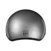 DOT Approved Daytona Skull Cap Half Shell Motorcycle Helmet - Beanie Style for Motorcycles, Cruisers, Scooters, and Mopeds - Silver Metallic