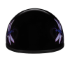 DOT Approved Daytona Motorcycle Half Face Helmet - Skull Cap Graphics for Men & Women, Scooters, ATVs, UTVs & Choppers - W/ Dragonfly