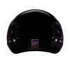 DOT Approved Daytona Motorcycle Half Face Helmet - Skull Cap Graphics for Men & Women, Scooters, ATVs, UTVs & Choppers - W/ Dragonfly