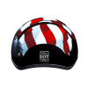 DOT Approved Daytona Motorcycle Half Face Helmet - Skull Cap Graphics for Men & Women, Scooters, ATVs, UTVs & Choppers - W/ Freedom