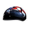 DOT Approved Daytona Motorcycle Half Face Helmet - Skull Cap Graphics for Men & Women, Scooters, ATVs, UTVs & Choppers - W/ Freedom