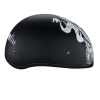 DOT Approved Daytona Motorcycle Half Face Helmet - Skull Cap Graphics for Men & Women, Scooters, ATVs, UTVs & Choppers - W/ Make 'Em Pay