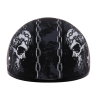 DOT Approved Daytona Motorcycle Half Face Helmet - Skull Cap Graphics for Men & Women, Scooters, ATVs, UTVs & Choppers - W/ Skull Chains