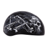 DOT Approved Daytona Motorcycle Half Face Helmet - Skull Cap Graphics for Men & Women, Scooters, ATVs, UTVs & Choppers - W/ Skull Chains