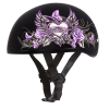 DOT Approved Daytona Motorcycle Half Face Helmet - Skull Cap Graphics for Men & Women, Scooters, ATVs, UTVs & Choppers - W/ Wild At Heart