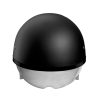 D.O.T. Daytona Skull Cap W/ Inner Shield- Dull Black