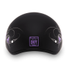 DOT Approved Daytona Motorcycle Half Face Helmet - Skull Cap Graphics for Men & Women, Scooters, ATVs, UTVs & Choppers - W/ Wild At Heart