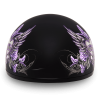 DOT Approved Daytona Motorcycle Half Face Helmet - Skull Cap Graphics for Men & Women, Scooters, ATVs, UTVs & Choppers - W/ Wild At Heart