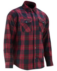 DS4682 Flannel Shirt - Red and Black (size: L)
