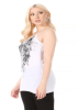2241 WHITE V-Neck Spaghetti Strap Top