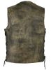 DS107 Men&#039;s Antique Brown Single Back Panel Concealed Carry Vest