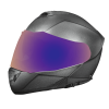 Daytona Glide Modular Motorcycle Helmet - DOT Approved, Bluetooth Ready, Dual Visor, Men/Women/Youth - Gun Metal Grey Metallic