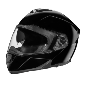 Daytona Glide Modular Motorcycle Helmet - DOT Approved, Bluetooth Ready, Dual Visor, Men/Women/Youth - Hi-Gloss Black (size: XS)