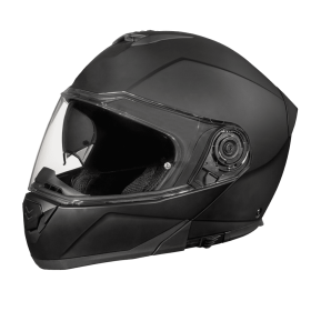 Daytona Glide Modular Motorcycle Helmet - DOT Approved, Bluetooth Ready, Dual Visor, Men/Women/Youth - Dull Black (size: XS)