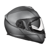 Daytona Glide Modular Motorcycle Helmet - DOT Approved, Bluetooth Ready, Dual Visor, Men/Women/Youth - Gun Metal Grey Metallic