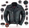 DS732 Men&#039;s Premium Classic Plain Side Police Style Jacket