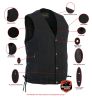 DM905BK Men's Single Back Panel Concealed Carry Denim Vest