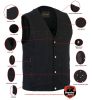 DM925BK Men's Single Back Panel Concealed Carry Denim Vest