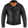 DS794 Men&#039;s Modern Longer Beltless Biker Jacket