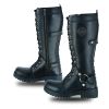 DS9765 Women's 15 Inch Black Leather Stylish Harness Boot